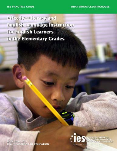 ﻿آموزش موثر سواد و زبان انگلیسی برای زبان آموزان انگلیسی در پایه های ابتدایی. راهنمای تمرین