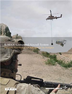 ﻿سیستم هواپیمای بدون سرنشین K-MAX. هلیکوپتر باربری اختیاری برای Warfighter