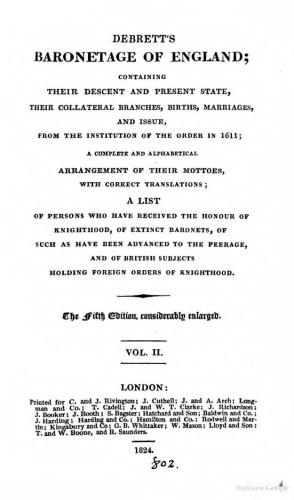 بارونیتاژ انگلستان جلد 2