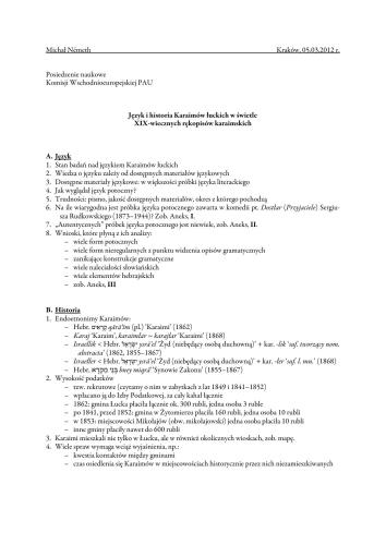 ﻿زبان و تاریخ کارائیت‌های لوتسک در پرتو دست‌نوشته‌های قرن نوزدهم کارائیت