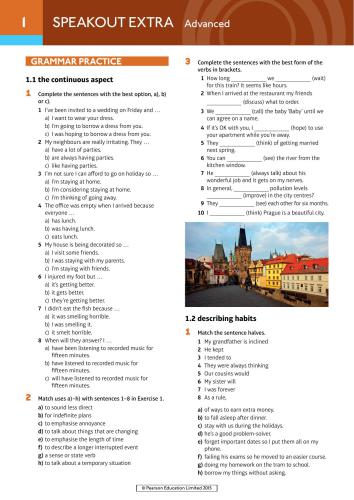 ﻿SpeakOut Advanced Extra Grammar