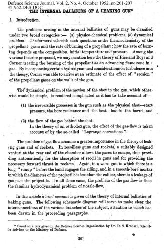 ﻿بالستیک داخلی یک تفنگ نشت‌کننده