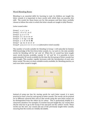 ﻿Jolly Phonics Word Box