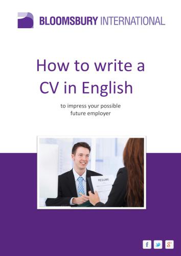 ﻿نحوه نوشتن CV به زبان انگلیسی