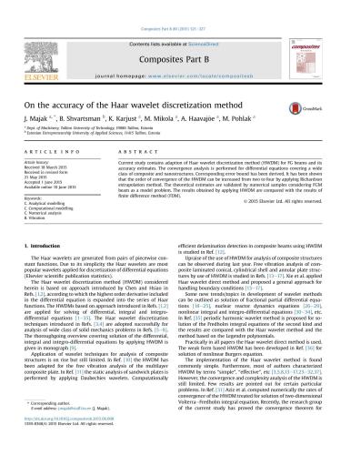 در مورد صحت روش گسسته سازی موجک Haar