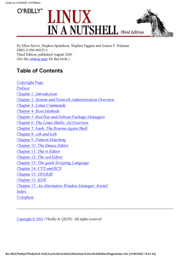 ﻿LINUX in a Nutshell: A Desktop Quick Reference (نسخه سوم) (