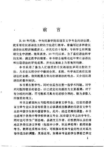 ﻿现代壮汉语比较语法