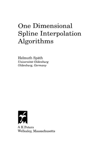 ﻿الگوریتم های درون یابی اسپلاین تک بعدی