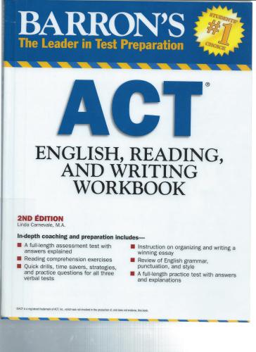 ﻿کتاب کار انگلیسی، خواندن و نوشتن بارون ACT