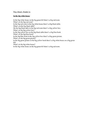 ﻿Way Ahead 1 Reader 1a