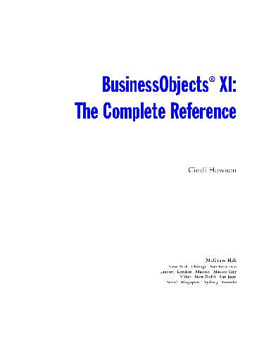 ﻿BusinessObjects XI (نسخه 2) مرجع کامل