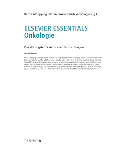 ﻿Elsevier Essentials Onkologie. جلدی در Elsevier Essentials