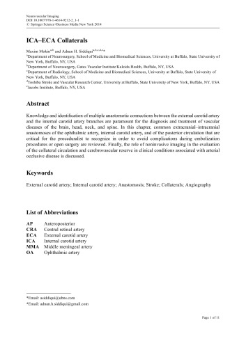 ﻿تصویربرداری عصبی عروقی: از اصول اولیه تا مفاهیم پیشرفته
