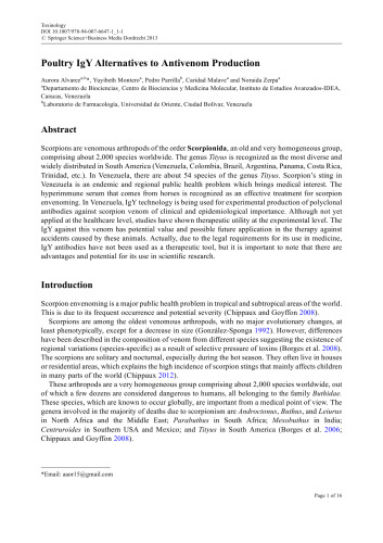 زهرهای عقرب: زهرهای عقرب