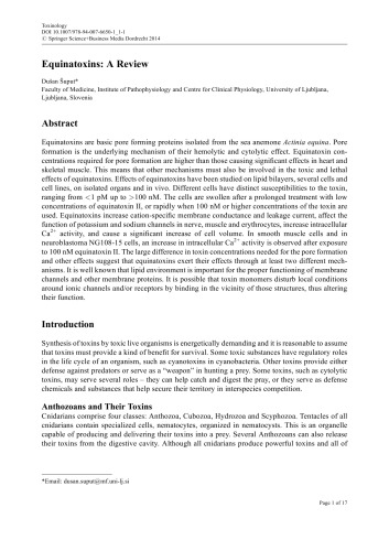 ﻿سموم دریایی و آب شیرین: سموم دریایی و آب شیرین