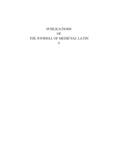Insignis Sophiae Arcator: مطالعات لاتین قرون وسطی به افتخار مایکل هرن در 65 سالگی خود