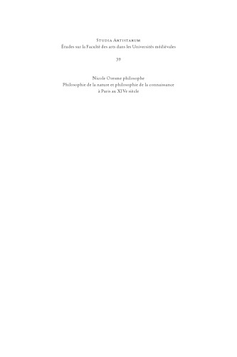 ﻿نیکول اورسمه فیلسوف: فلسفه طبیعت و فلسفه دانش در پاریس در قرن چهاردهم