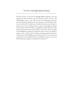 ﻿تاریخ قرون وسطی کمبریج جدید. جلد 1: c.500-c.700