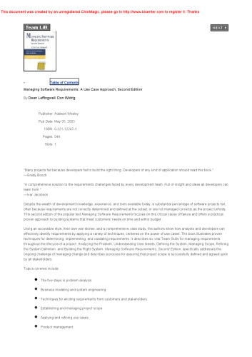 مدیریت الزامات نرم افزار: یک رویکرد Case Case