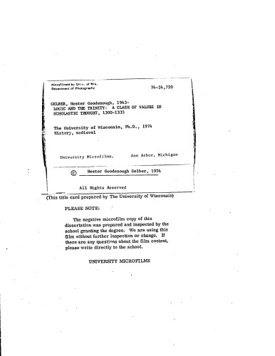 ﻿منطق و تثلیث - برخورد ارزشها در اندیشه مکتبی [دکتری.]