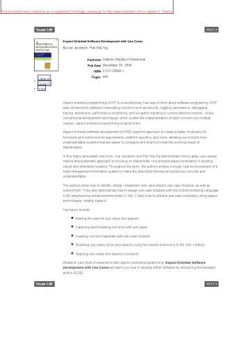 ﻿توسعه نرم افزار جنبه گرا با موارد استفاده