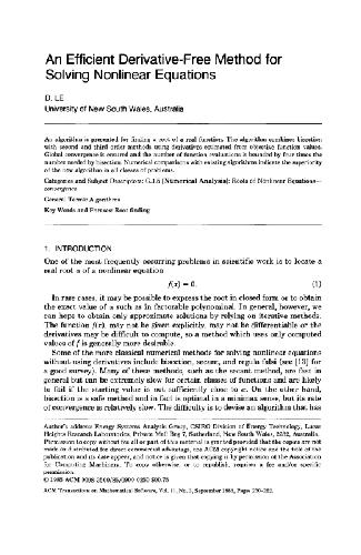 پیدا کردن ریشه بدون مشتقات