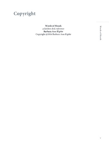 ﻿کلمات دهان: مرجع میز آشپزخانه