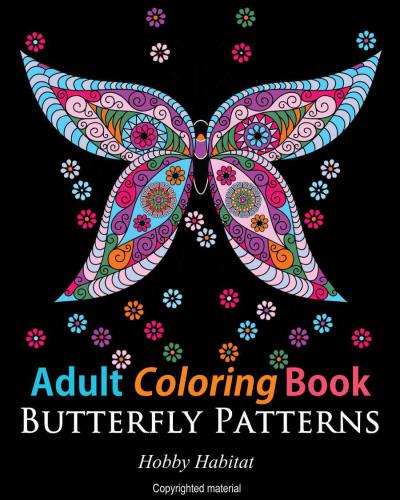 ﻿الگوهای رنگ آمیزی پروانه های رنگ آمیزی بزرگسالان: 31 طرح رنگ آمیزی پروانه زیبا و استرس زا