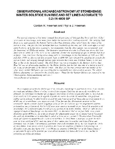 ﻿باستان شناسی استون هنج