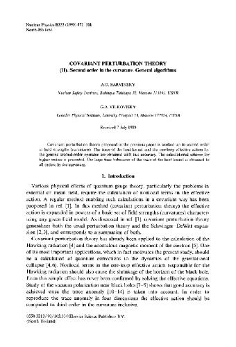 نظریه آشفتگی کواریانت II. مرتبه دوم در خمیدگی (Nucl.Phys.B)