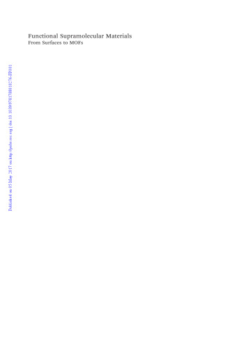 مواد Supramolecular Functional: از سطوح به MOFs