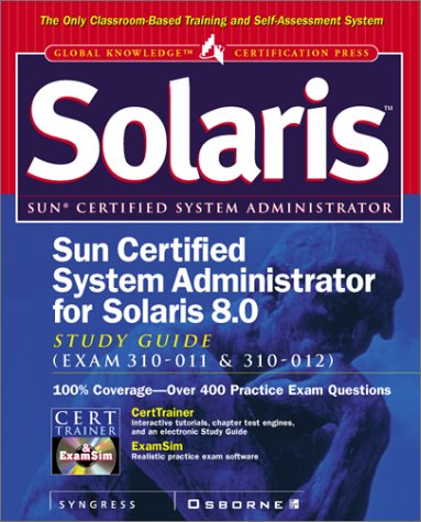 ﻿راهنمای مطالعه Sun Certified Administrator System برای Solaris 8 (Exam 310-011