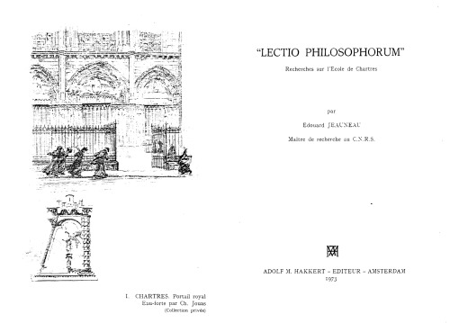 ﻿«Lectio philosophorum»: تحقیق در مورد مکتب شارتر