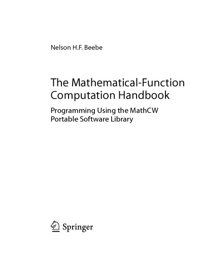 ﻿کتاب محاسبات تابع ریاضی. برنامه نویسی با استفاده از کتابخانه نرم افزار قابل حمل MathCW