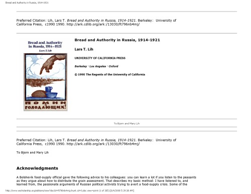 ﻿نان و اقتدار در روسیه، 1914-1921