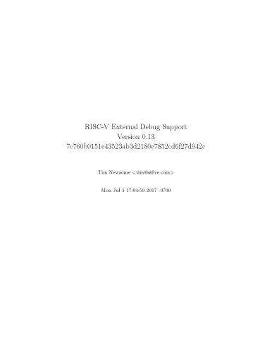 پشتیبانی RISC-V از اشکال زدایی خارجی