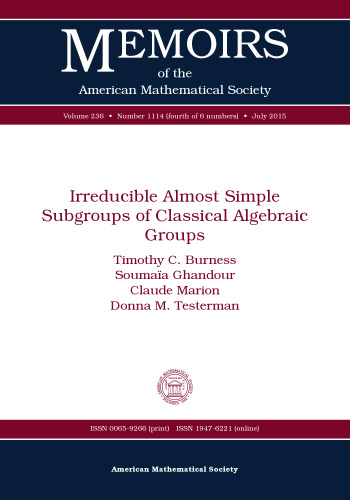 زیرگروههای تقریباً ساده غیرقابل تقلیل از گروههای جبری کلاسیک