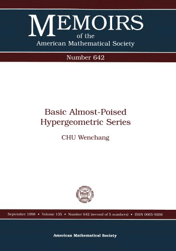 ﻿سری Basic Almost-Poised Hypergeometric: سپتامبر 1998