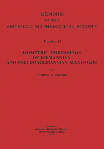 ﻿تعبیه های ایزومتریک منیفولدهای ریمانی و شبه ریمانی