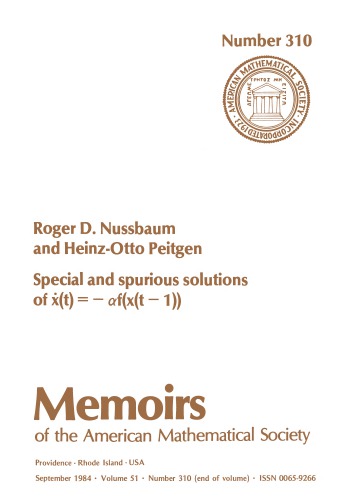 ﻿راه حل های خاص و جعلی x (t) = - a f (x (t-1))