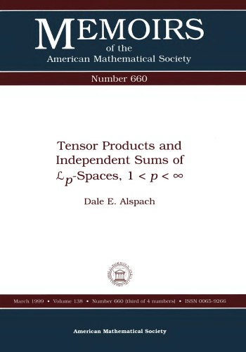 ﻿محصولات تنسور و مبالغ مستقل Lp-Spaces ، 1 <P <Infinity
