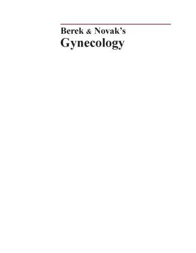 ﻿Berek and Novak’s Gynecology