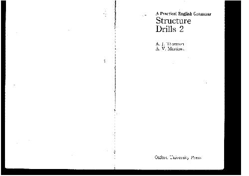 Drills Structure 2 A Grammar English Practical