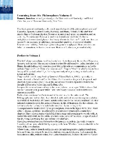 یادگیری از شش فیلسوف ، دکارت ، اسپینوزا ، لایب نیتس ، لاک ، برکلی و هیوم