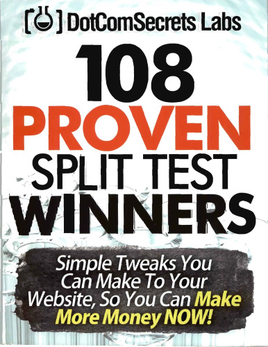 108 تست برندگان تست تقسیم شده. ترفند ساده شما می توانید به وب سایت خود را، بنابراین شما می توانید پول بیشتری را در حال حاضر!