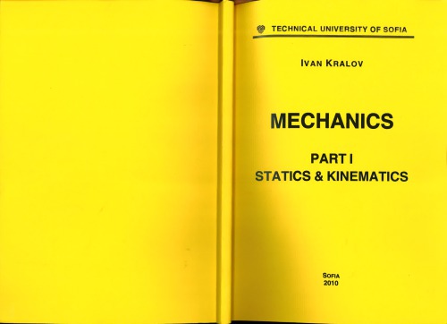 ﻿مکانیک بخش I. استاتیک و سینماتیک
