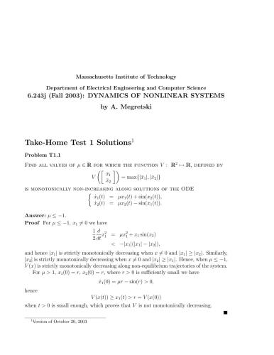 سخنرانی - پویایی سیستم های غیر خطی