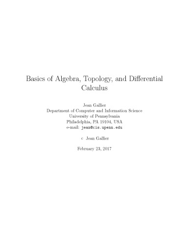 ﻿مبانی جبر، توپولوژی و حساب دیفرانسیل