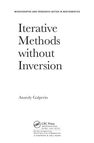 ﻿روش های تکراری بدون وارونگی