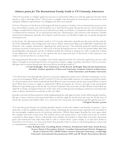 ﻿راهنمای خانواده بین المللی برای پذیرش دانشگاه های ایالات متحده